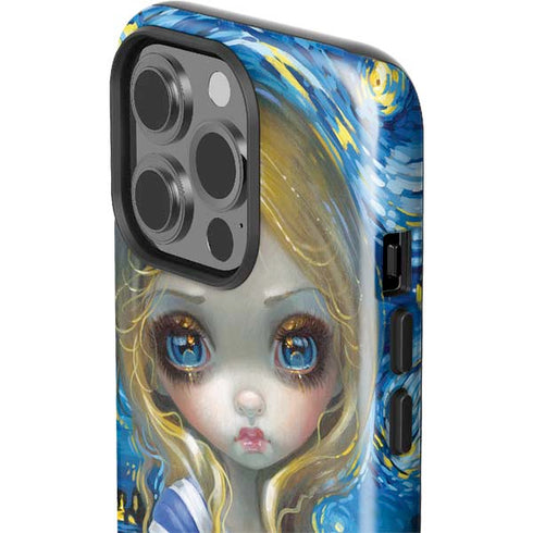 Artist Alice in Van Gogh Starry Night by Jasmine Becket-Griffith iPhone 15 Pro Impact Case